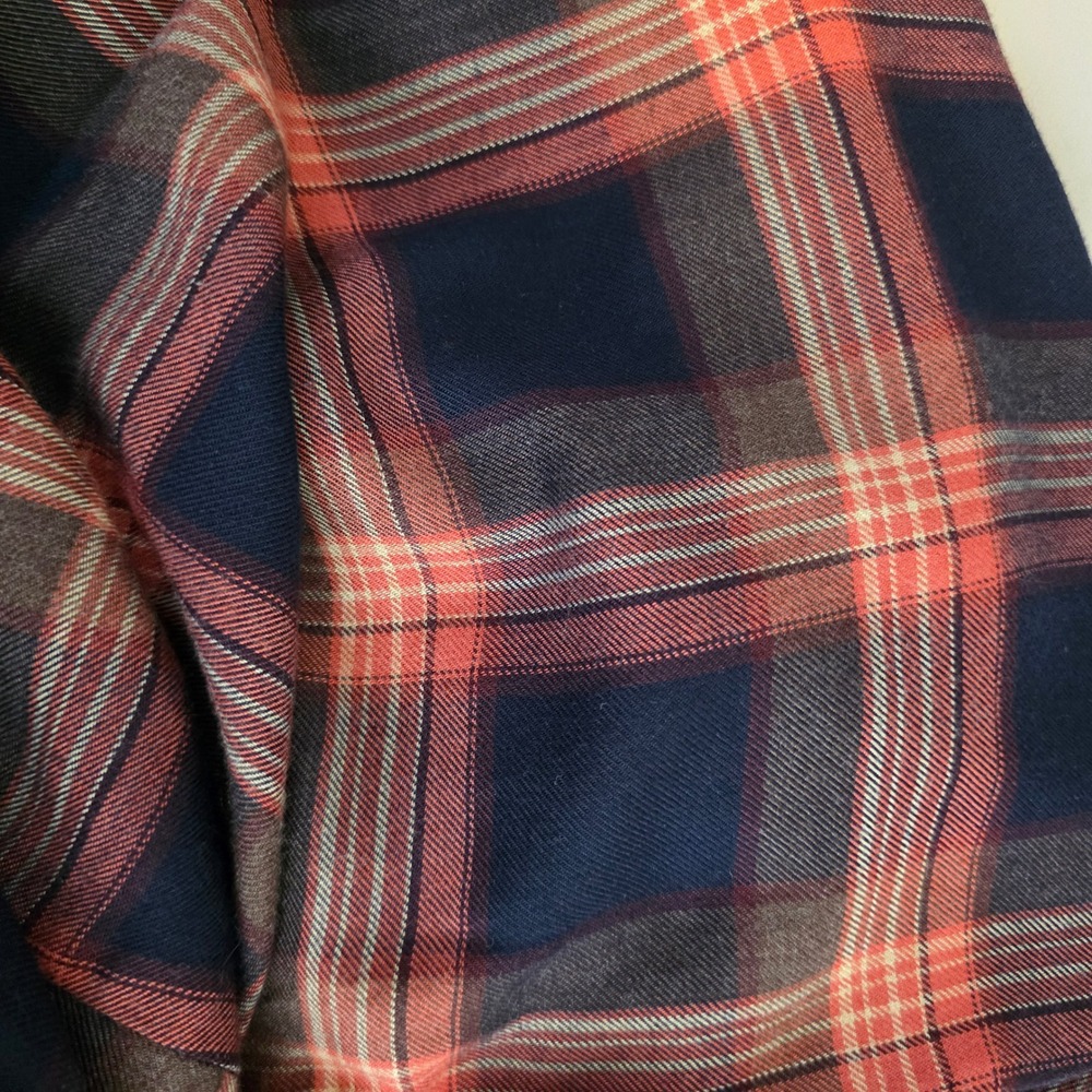 Cartonnier Anthropologie Plaid Ankle Zip Trousers Red Navy Size 2 Tapered Pants - Picture 16 of 16